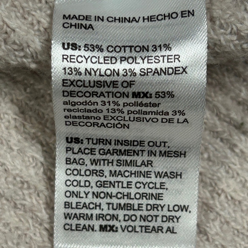 Chicos‎ 3D Floral Sweater Size 2 L Pullover Beaded Lightweight Neutral Fairy Tan - Picture 9 of 9